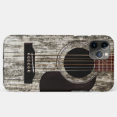 Altes Holz Acoustic Gitarre Case-Mate iPhone Hülle (Rückseite (Horizontal))