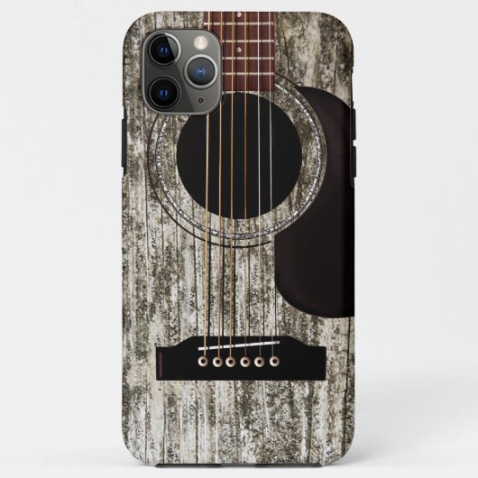 Altes Holz Acoustic Gitarre Case-Mate iPhone Hülle (Rückseite)