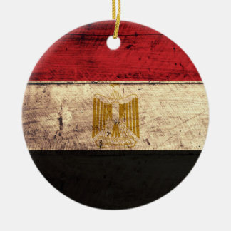 Altes Holz - Ägyptische Fahne Keramik Ornament