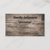 Altes Holz, alt, schäbig, Vintag Visitenkarte (Rückseite)