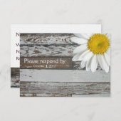 Altes Holz Daisy UAWG mit Umschlag RSVP Karte (Vorne/Hinten)