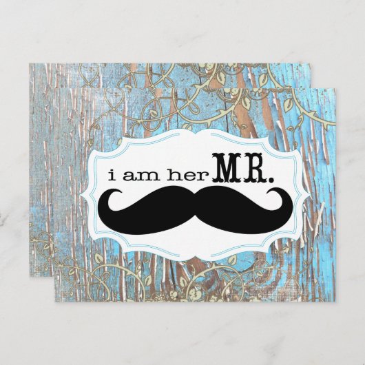 Altes Holz Land Chic Wirblen Wein bin ich ihr Herr Postkarte (Vorne/Hinten)