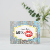 Altes Holz Land Chic Wirblen Wein Ich bin seine Fr Postkarte (Stehend Vorderseite)