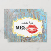 Altes Holz Land Chic Wirblen Wein Ich bin seine Fr Postkarte (Vorne/Hinten)