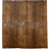 Altes Holz mit (oder ohne) gekratztem Text Duschvorhang (Vorderseite)