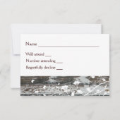 Altes Holz mit Umschlag - weiß RSVP Karte (Rückseite)