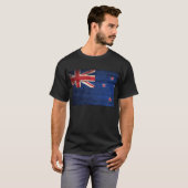 altes Holz - Neuseeland - Flagge; T-Shirt (Vorne ganz)