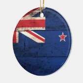 Altes Holz - Neuseeländische Flagge Keramikornament (Links)