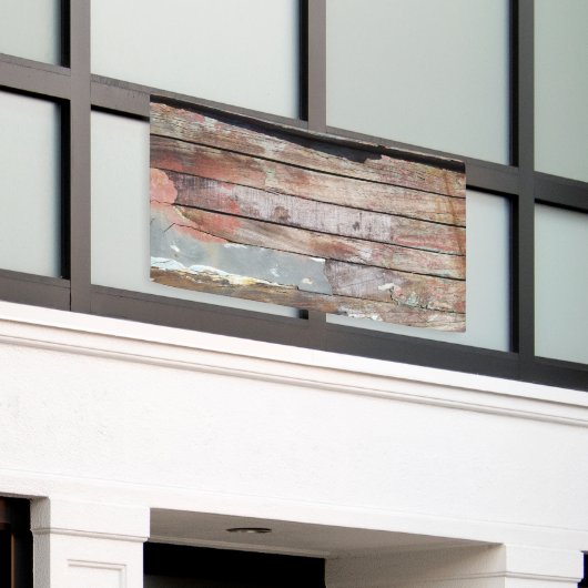 Altes Holz rustikale Bootsplatte aus Holz Banner (Äußeres Gebäude)