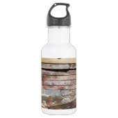 Altes Holz rustikale Bootsplatte aus Holz Edelstahlflasche (Vorderseite)