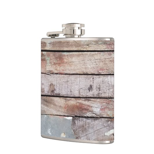 Altes Holz rustikale Bootsplatte aus Holz Flachmann (Links)