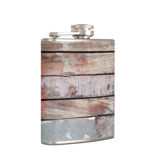 Altes Holz rustikale Bootsplatte aus Holz Flachmann (Rechts)