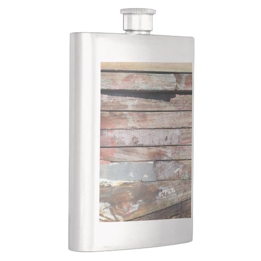 Altes Holz rustikale Bootsplatte aus Holz Flachmann (Rechts)