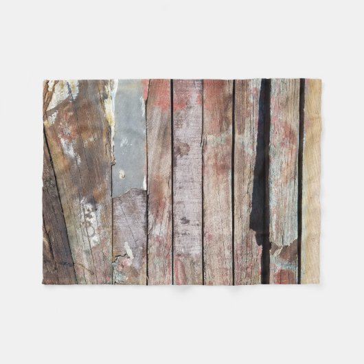 Altes Holz rustikale Bootsplatte aus Holz Fleecedecke (Vorderseite (Horizontal))