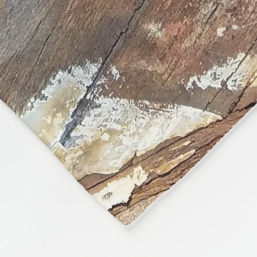 Altes Holz rustikale Bootsplatte aus Holz Fleecedecke (Ecke)