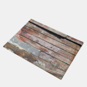 Altes Holz rustikale Bootsplatte aus Holz Fußmatte (Schrägansicht)