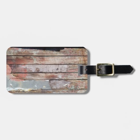 Altes Holz rustikale Bootsplatte aus Holz Gepäckanhänger (Vorderseite horizontal)