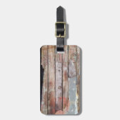 Altes Holz rustikale Bootsplatte aus Holz Gepäckanhänger (Vorderseite vertikal)