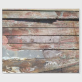 Altes Holz rustikale Bootsplatte aus Holz Geschenkpapier (Flach)