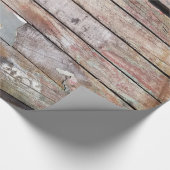 Altes Holz rustikale Bootsplatte aus Holz Geschenkpapier (Ecke)