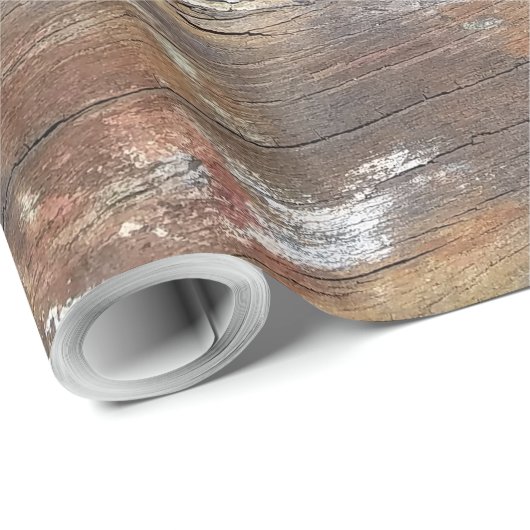 Altes Holz rustikale Bootsplatte aus Holz Geschenkpapier (Rolleneckpunkt)