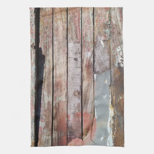 Altes Holz rustikale Bootsplatte aus Holz Geschirrtuch (Vertikal)