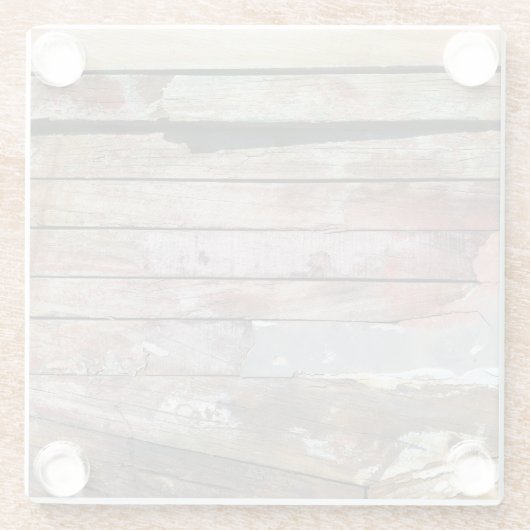 Altes Holz rustikale Bootsplatte aus Holz Glasuntersetzer (Rückseite)