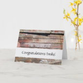 Altes Holz rustikale Bootsplatte aus Holz Karte (Gelbe Blume)