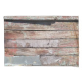 Altes Holz rustikale Bootsplatte aus Holz Kissenbezug (Vorderseite)