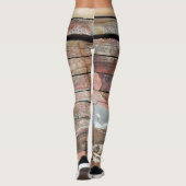 Altes Holz rustikale Bootsplatte aus Holz Leggings (Rückseite)
