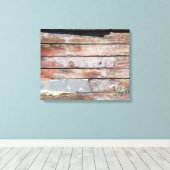 Altes Holz rustikale Bootsplatte aus Holz Leinwanddruck (Insitu (Holzboden))