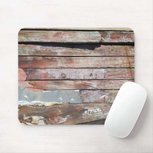 Altes Holz rustikale Bootsplatte aus Holz Mousepad (Mit Mouse)