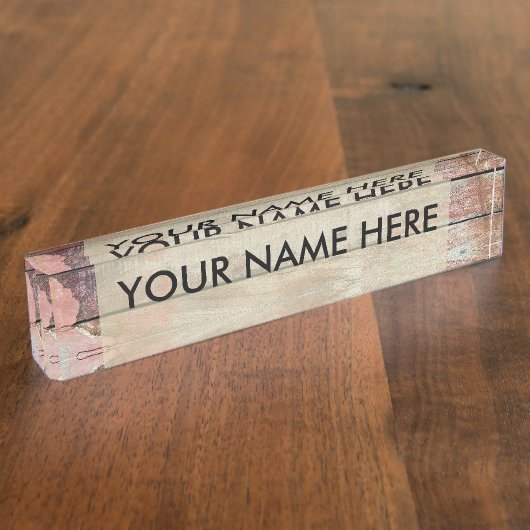 Altes Holz rustikale Bootsplatte aus Holz Namensplakette (Seite)