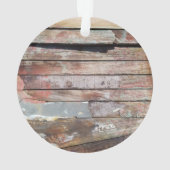 Altes Holz rustikale Bootsplatte aus Holz Ornament (Rückseite)
