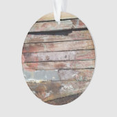 Altes Holz rustikale Bootsplatte aus Holz Ornament (Vorderseite)