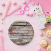 Altes Holz rustikale Bootsplatte aus Holz Pappteller (Party)