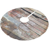 Altes Holz rustikale Bootsplatte aus Holz Polyester Weihnachtsbaumdecke (Schrägansicht)