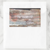 Altes Holz rustikale Bootsplatte aus Holz Rechteckiger Aufkleber (Tasche)