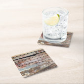 Altes Holz rustikale Bootsplatte aus Holz Rechteckiger Pappuntersetzer (Vor Ort)