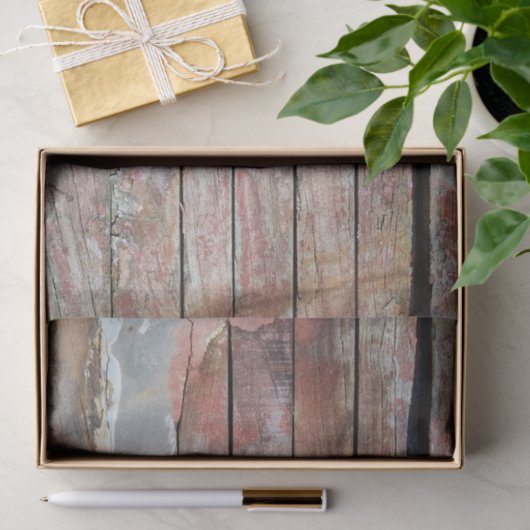 Altes Holz rustikale Bootsplatte aus Holz Seidenpapier (Geschenk)