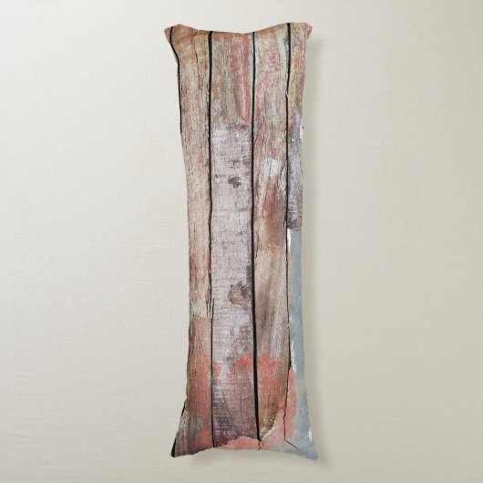 Altes Holz rustikale Bootsplatte aus Holz Seitenschläferkissen (Vorderseite Vertikal)