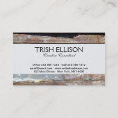 Altes Holz rustikale Bootsplatte aus Holz Visitenkarte (Rückseite)