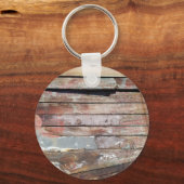 Altes Holz rustikale Bootsplatten aus Holz Schlüsselanhänger (Vorderseite)
