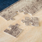 Altes Holz - Serbien-Fahne Puzzle (Seite)