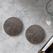 Altes Holz-Slice-Baumstumpf Getränkeuntersetzer