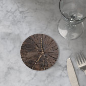 Altes Holz-Slice-Baumstumpf Runder Pappuntersetzer