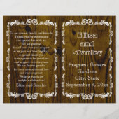 Altes Holz und Vintages Rahmenhochzeitprogramm 2 (Vorderseite)