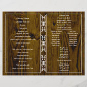 Altes Holz und Vintages Rahmenhochzeitprogramm 2 (Rückseite)