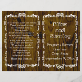 Altes Holz und Vintages Rahmenhochzeitprogramm 2