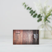 Altes Holz, Visitenkarteschablone Visitenkarte (Stehend Vorderseite)